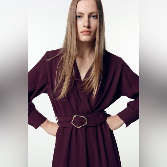 Zara Belted Dress New - Picture 3 of 11